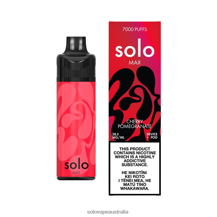 Cherry Pomegranate Solo MAX Pod Kit ZN6LB066 | Solo Disposable Vape Review